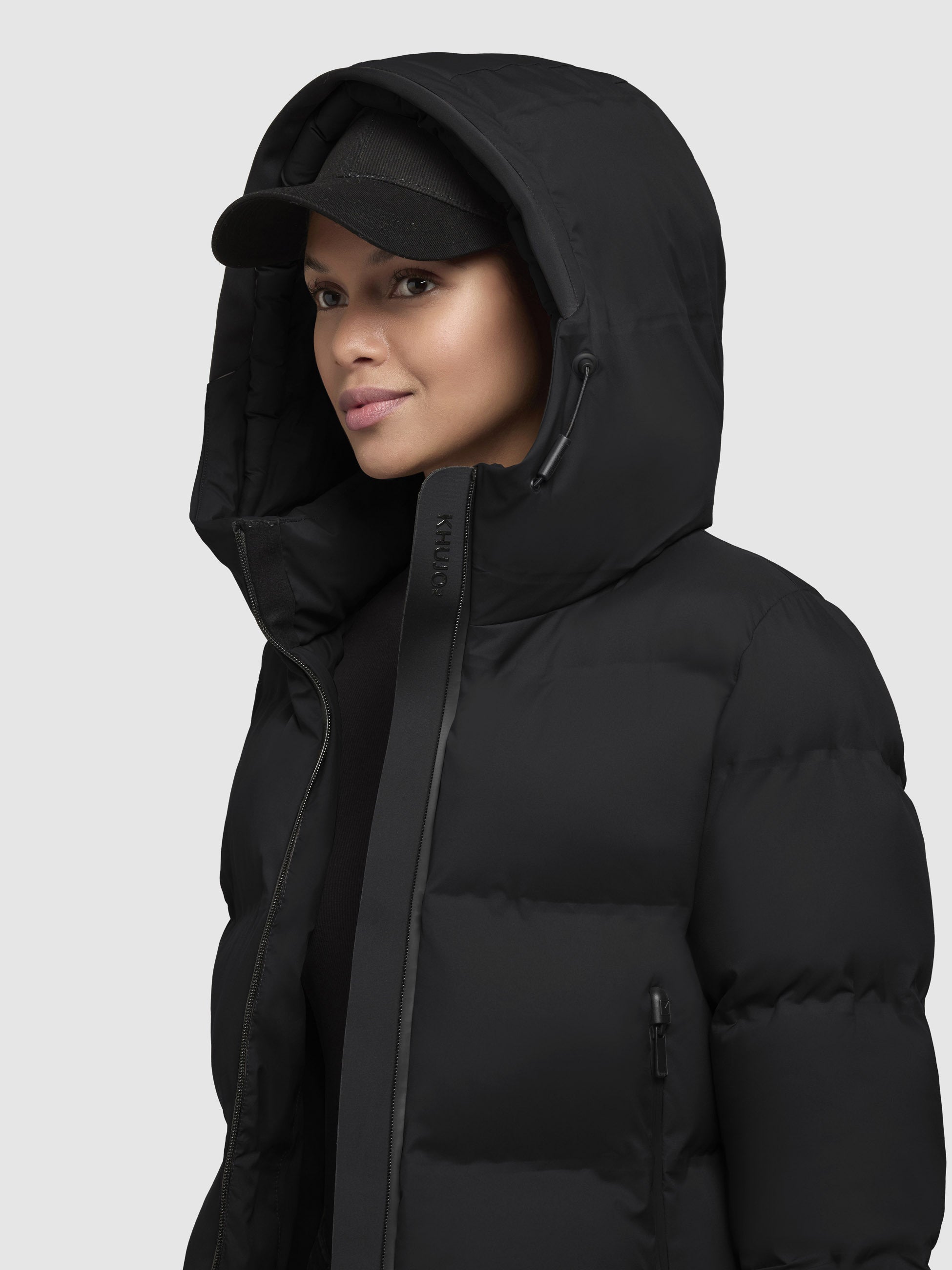 khujo-jacke-liev-schwarz-h-ftlange-damen-steppjacke image 7