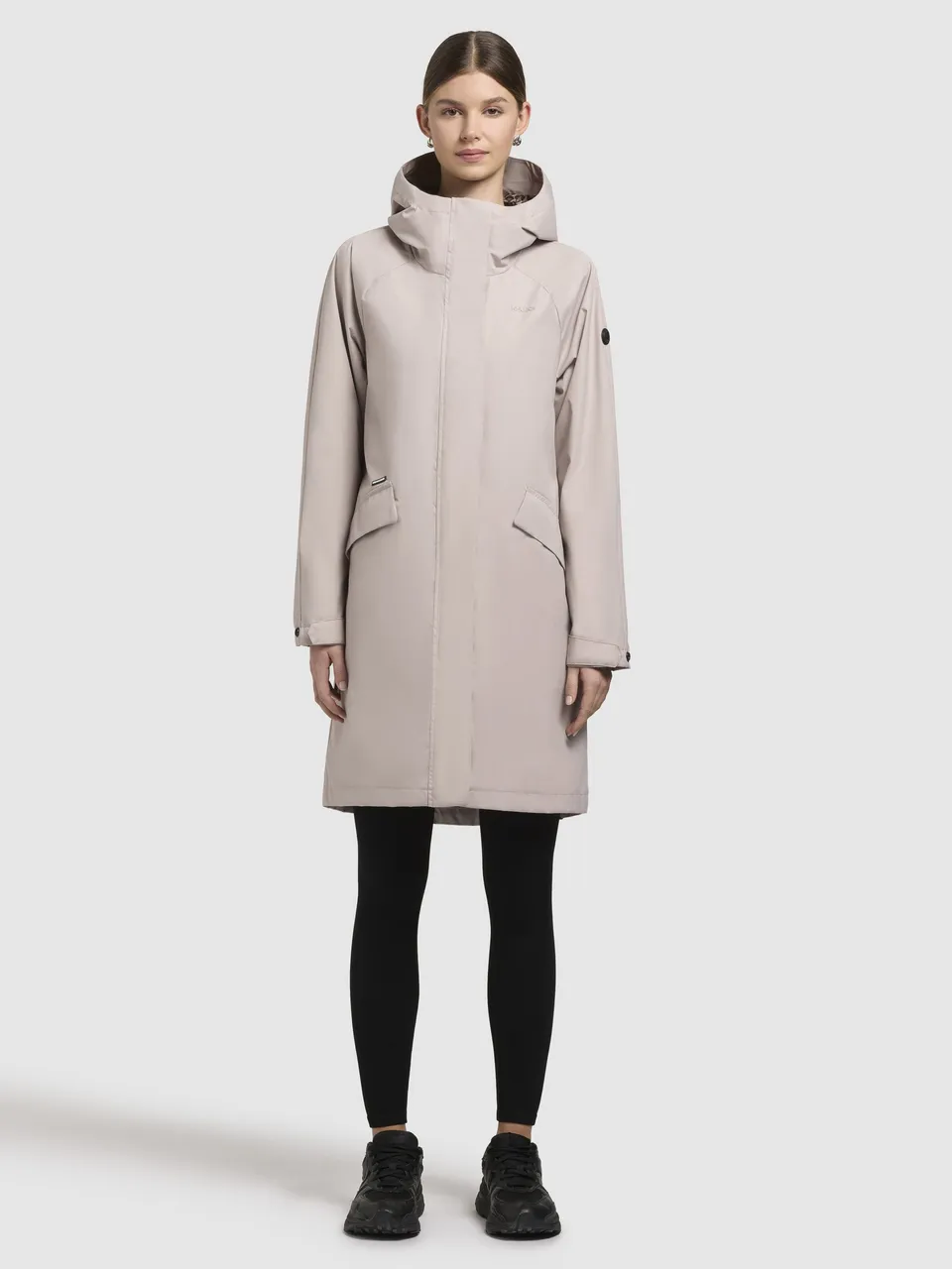 khujo-mantel-yeal-graulila-damen-kurzmantel-mit-kapuze-im-slim-fit image 1