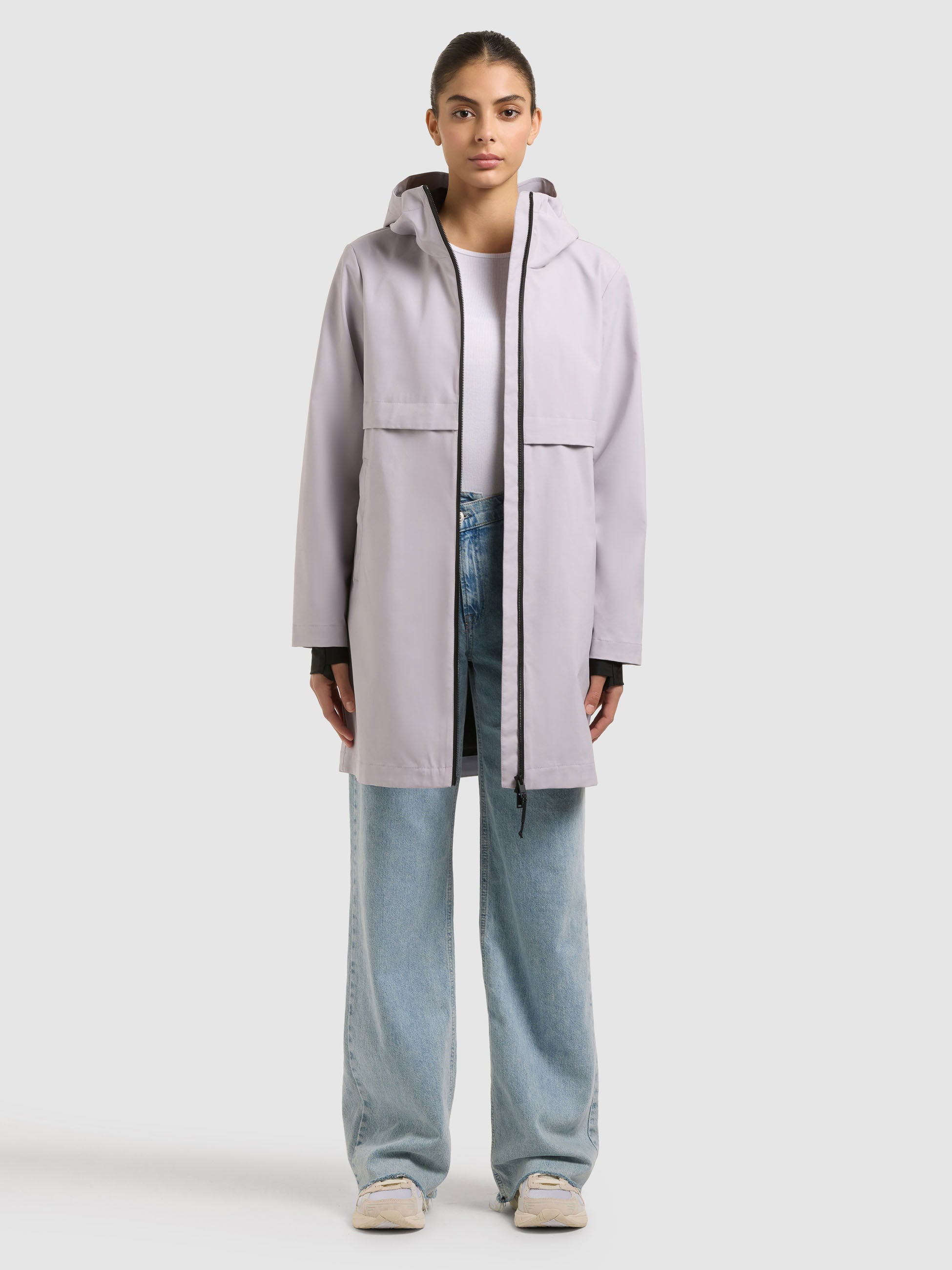 khujo-mantel-june-raindrops-lilac-leichter-damen-kurzmantel-parka image 6