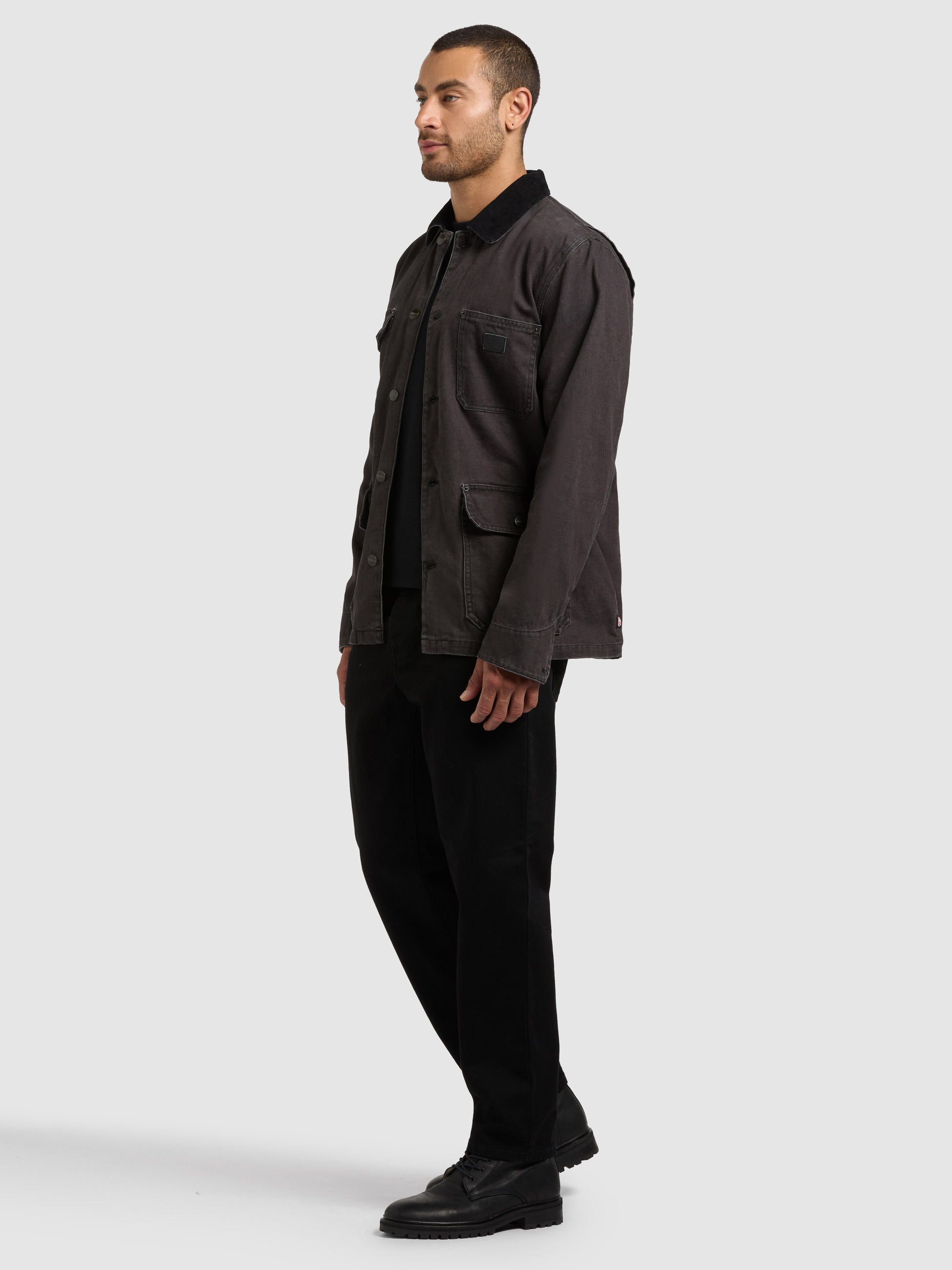 khujo-nuhh-damen-jacke-black-workwear-baumwoll-canvas image 2