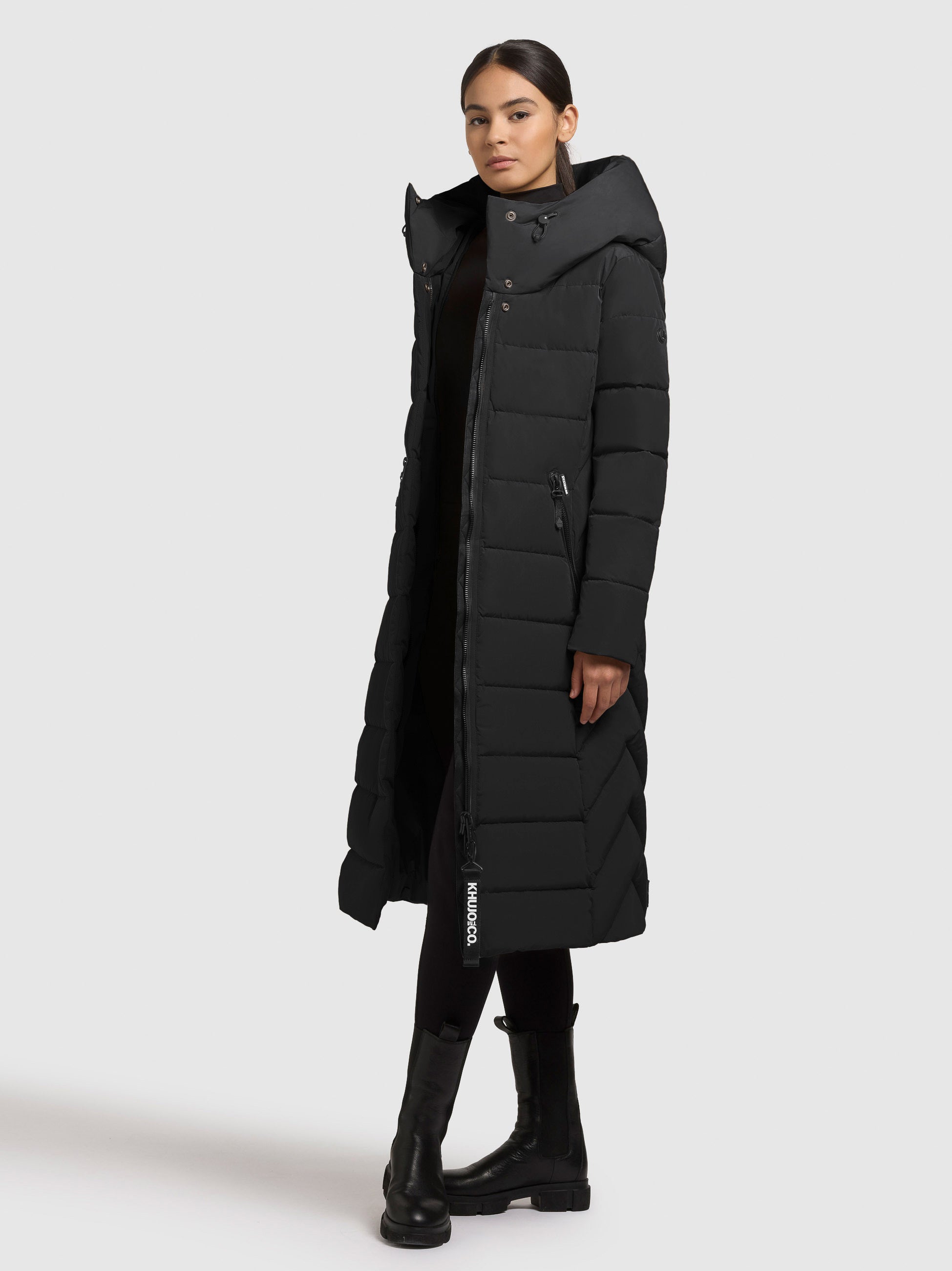 khujo-tamke-2in1-mantel-black-damen-herausnehmbarer-einsatz image 2