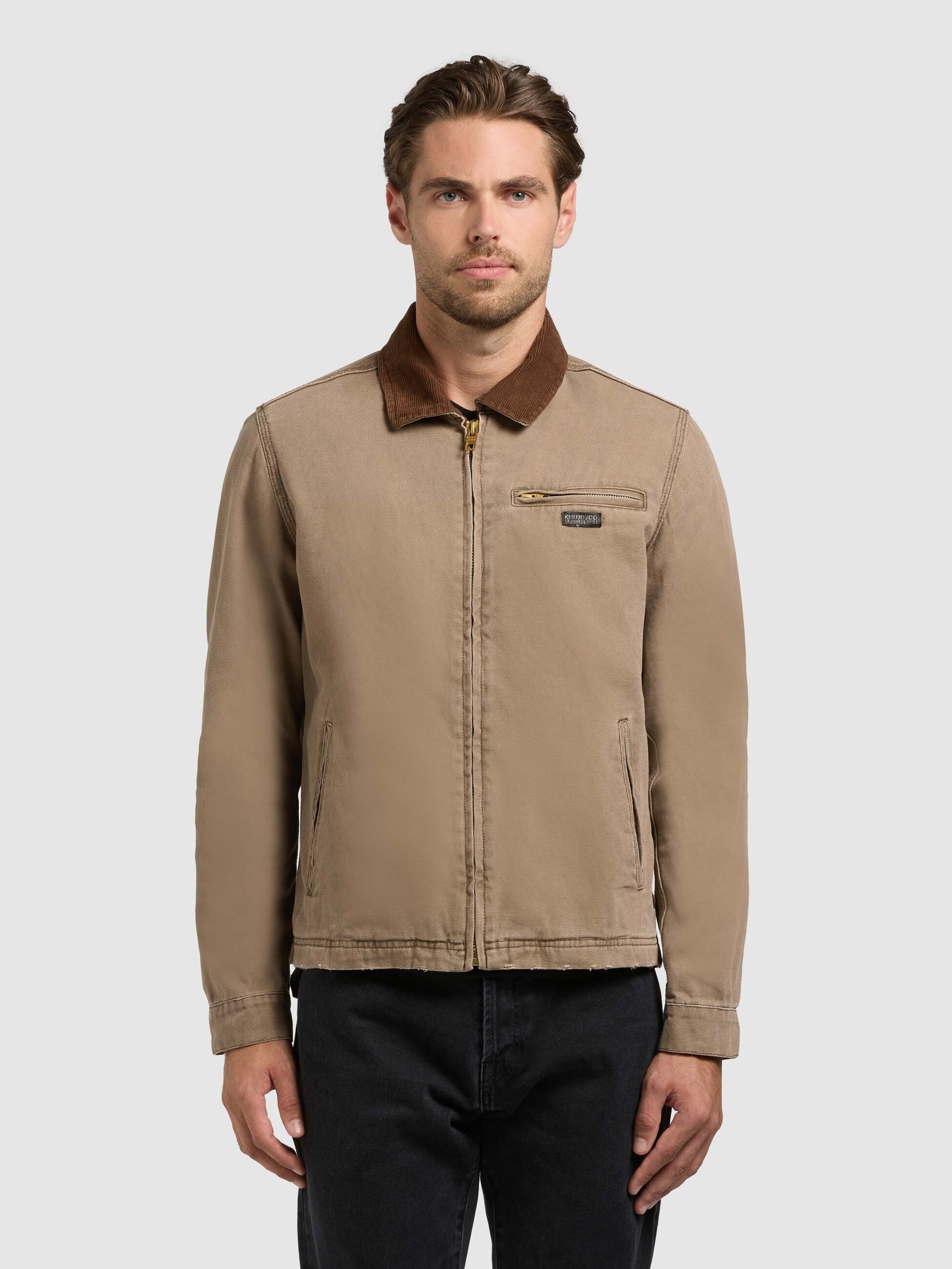 khujo-jacke-deddy-brown-damen-blousonjacke-aus-baumwoll-canvas image 4
