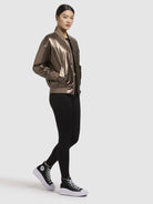 khujo-jacke-aneo-braun-metallic-damen-bomberjacke-loose-fit image 6