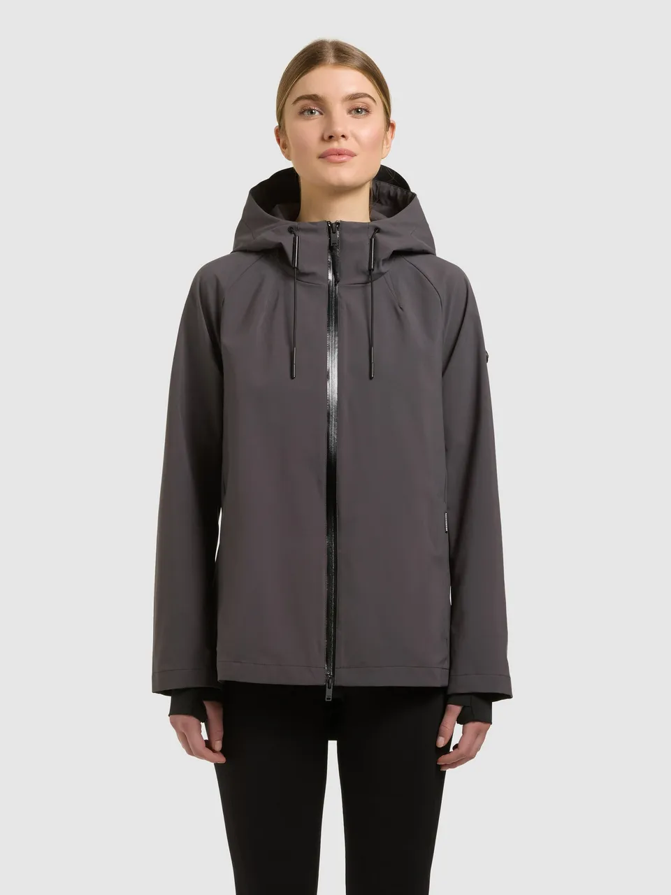 khujo-jacke-wrem-slate-grey-wasserabweisende-damen-kapuzenjacke image 1