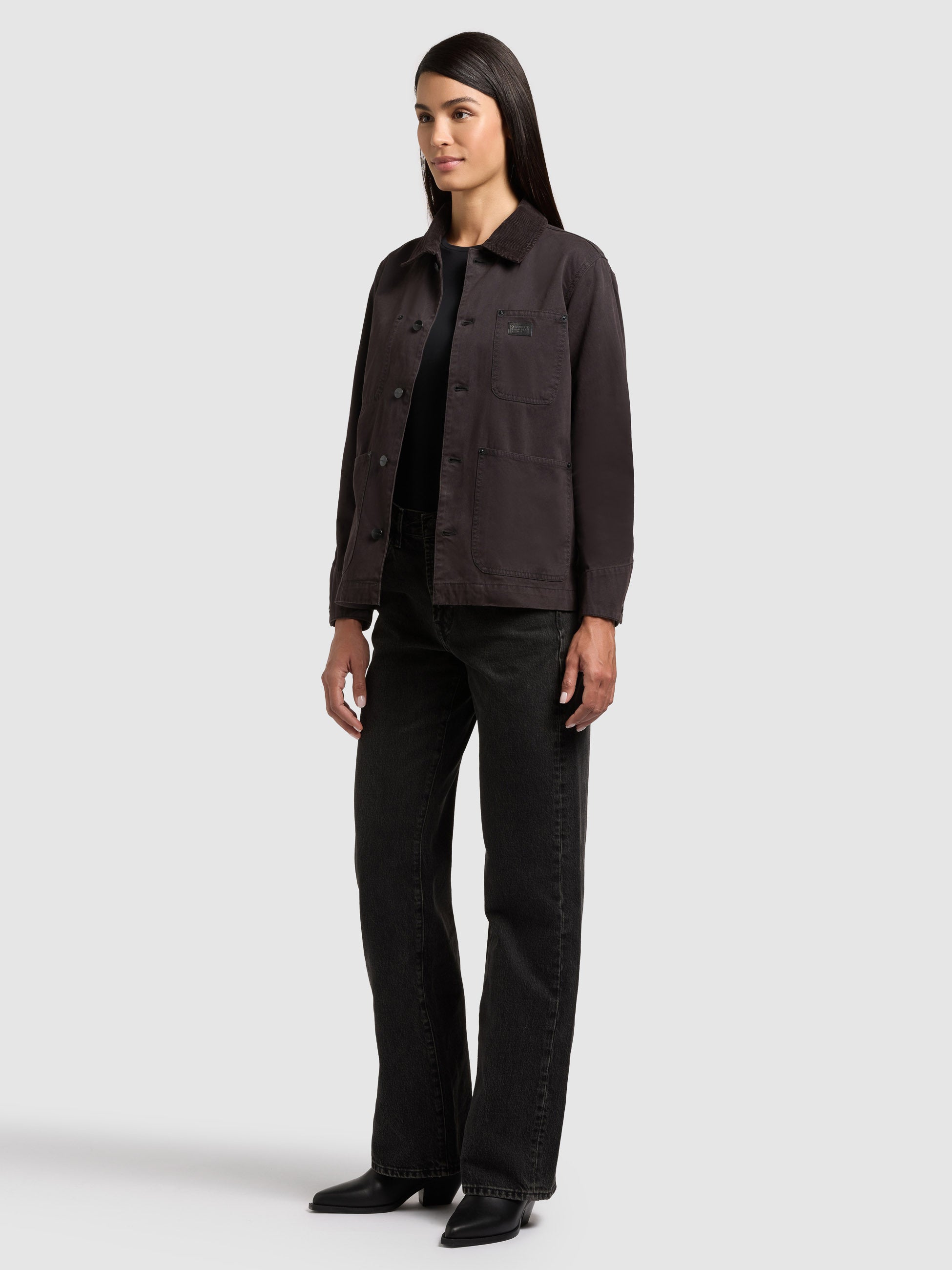 khujo-jacke-suzy-black-damen-fieldjacket-aus-baumwoll-twill image 2