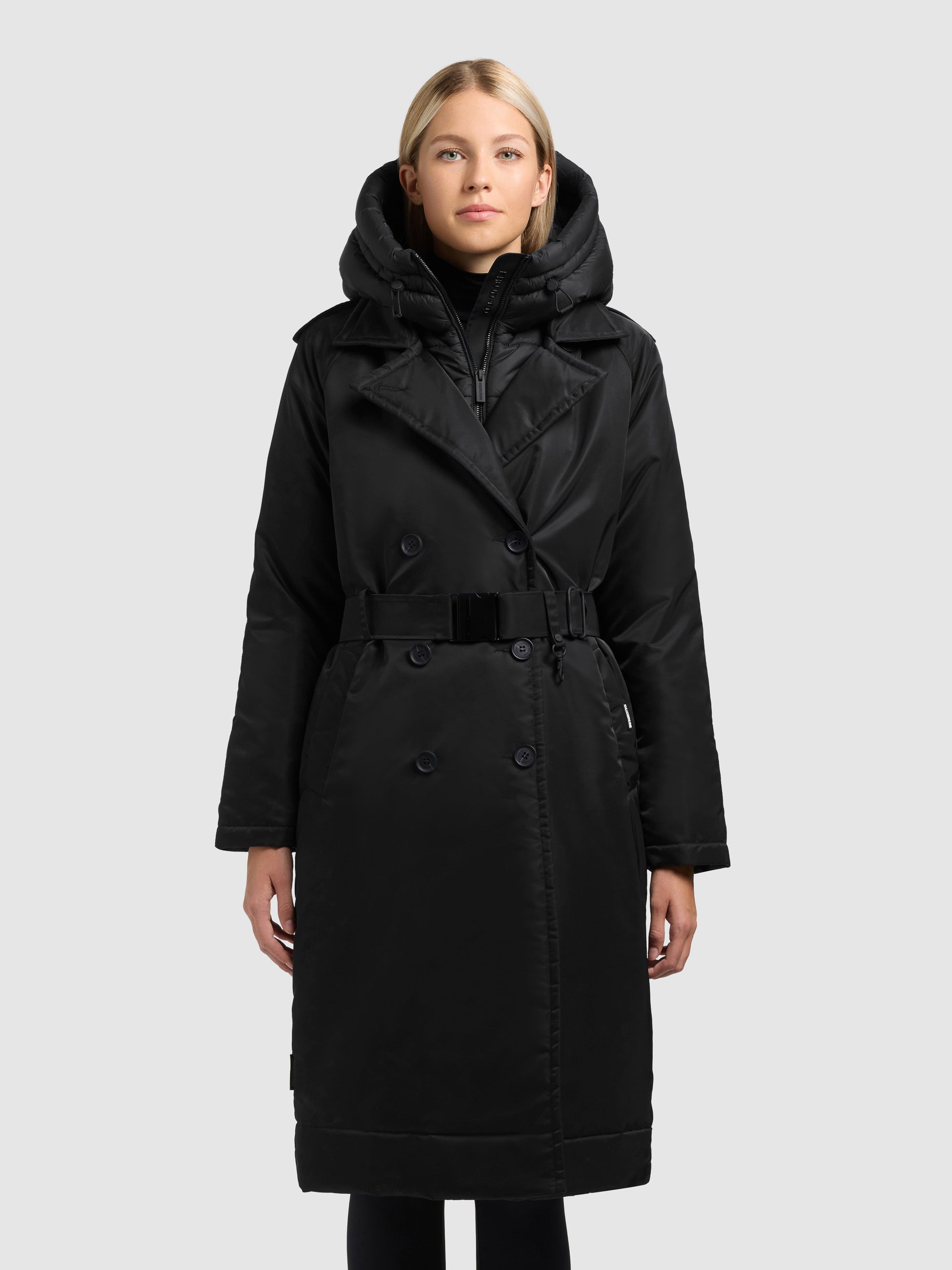 khujo-mantel-lexy-black-knielanger-trenchcoat-mit-kapuze-und-g-rtel-f-r-damen image 4