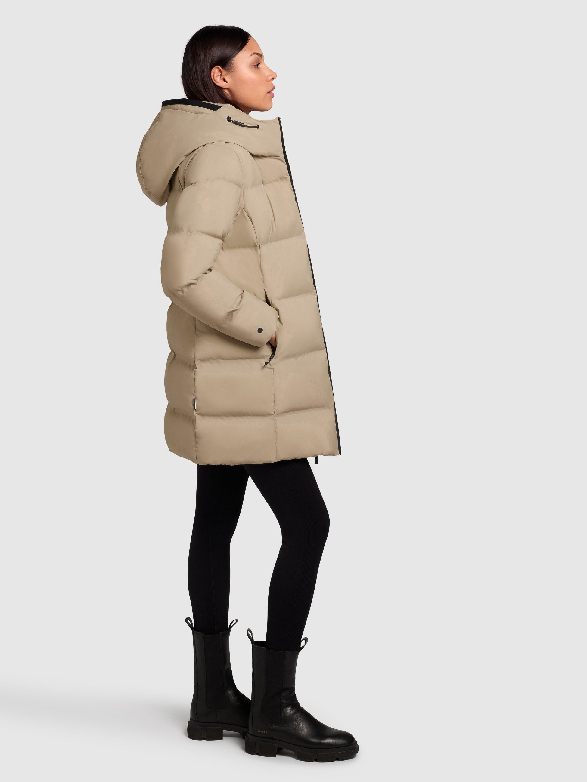 khujo-jacke-tanare3-beige-damen-steppjacke-regular-fit-wattiert image 6