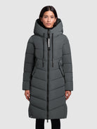 khujo-mantel-mikia2-foam-green-knielanger-damen-steppmantel-regular-fit image 4