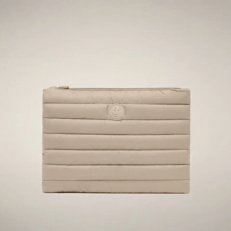 save-the-duck-thalassa-damen-pouch-clutch-beige-crema-gesteppt image 1