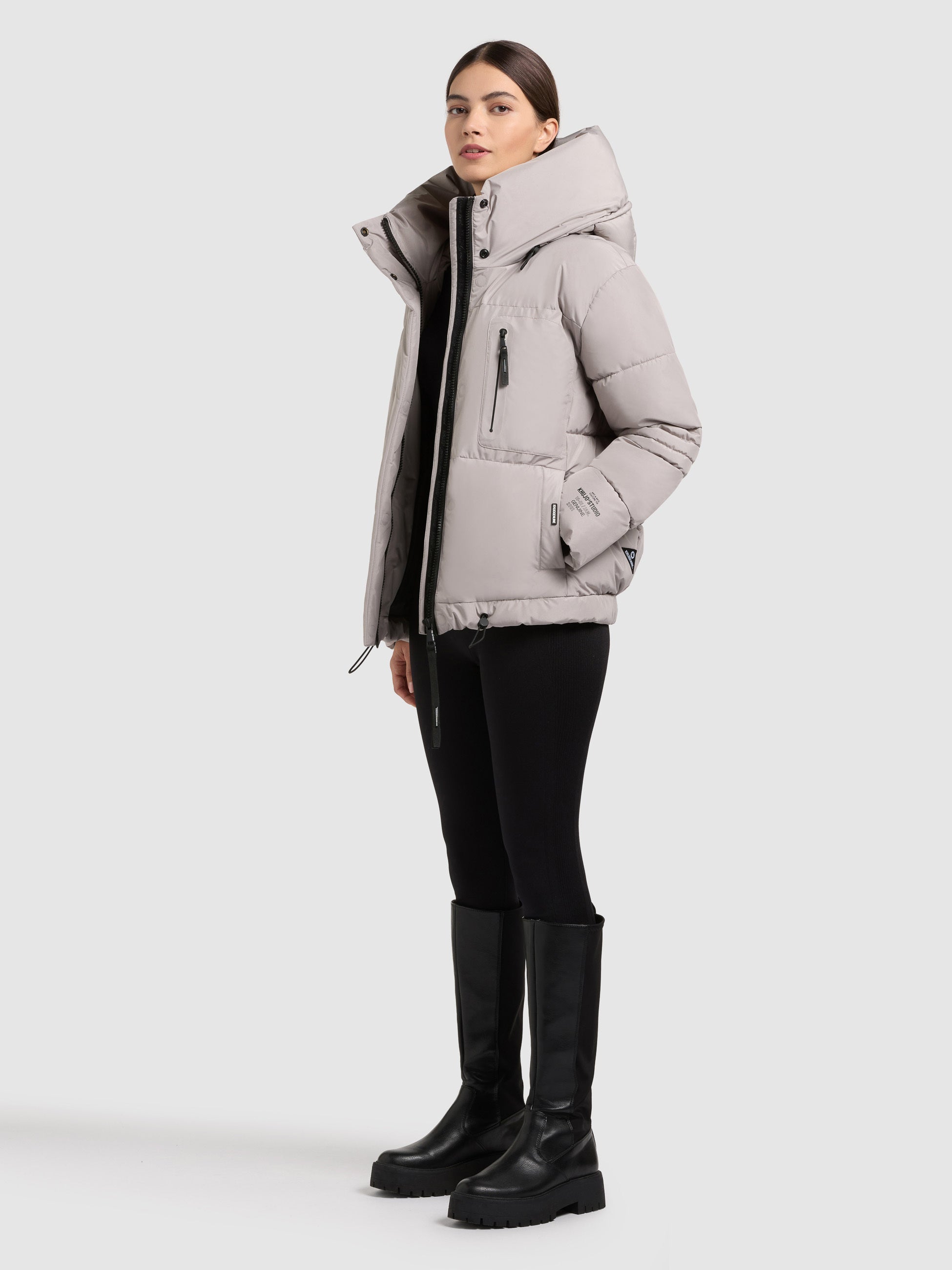 khujo-jacke-peeke2-with-gloves-blizzard-grey image 2