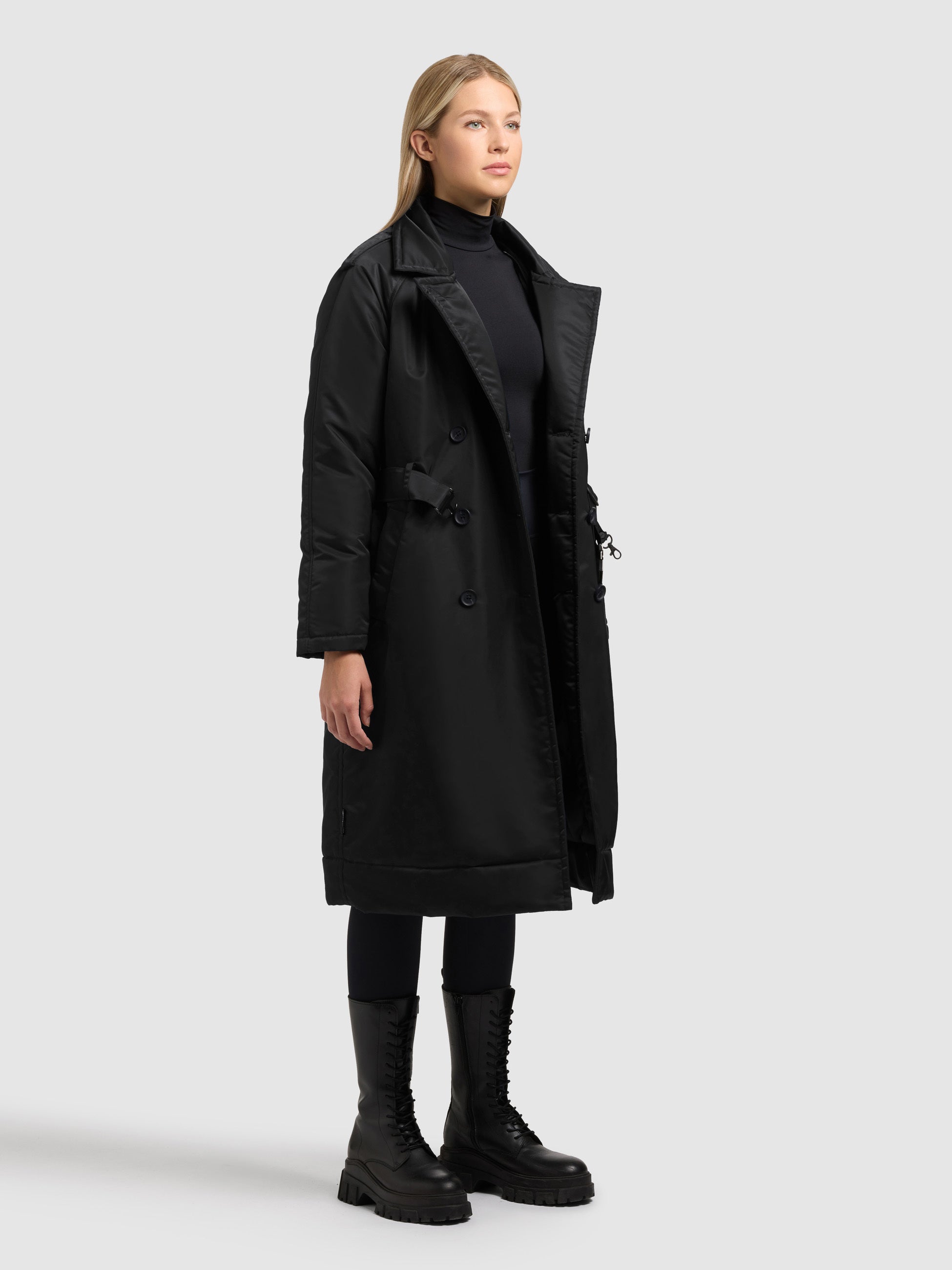 khujo-mantel-lexy-black-knielanger-trenchcoat-mit-kapuze-und-g-rtel-f-r-damen image 6