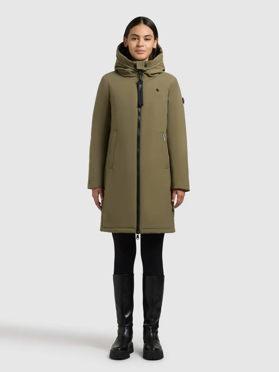khujo-mantel-yaak4-scrub-green-leichter-kurzmantel-im-slim-fit image 1