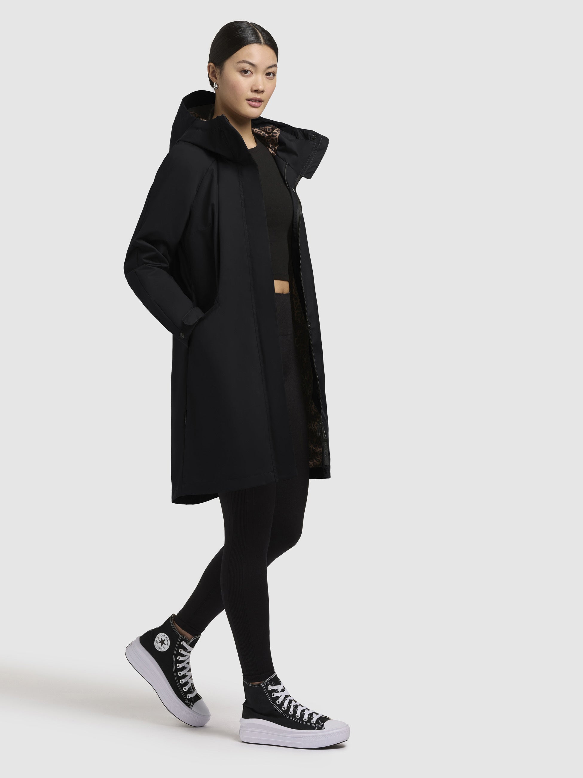 khujo-yeal-damen-mantel-schwarz-kurzmantel-slim-fit-mit-leo-futter image 6