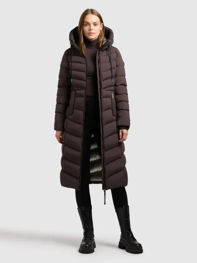 khujo-coat-ingram5-moody-plum-wadenlanger-steppmantel-damen image 1