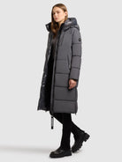 khujo-coat-nalu-steel-grey-knielanger-damen-steppmantel image 6