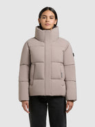 khujo-jacke-rinja2-matt-greige-winter-steppjacke-loose-fit image 4