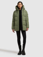 khujo-drown-matt-steppjacke-fern-green image 2