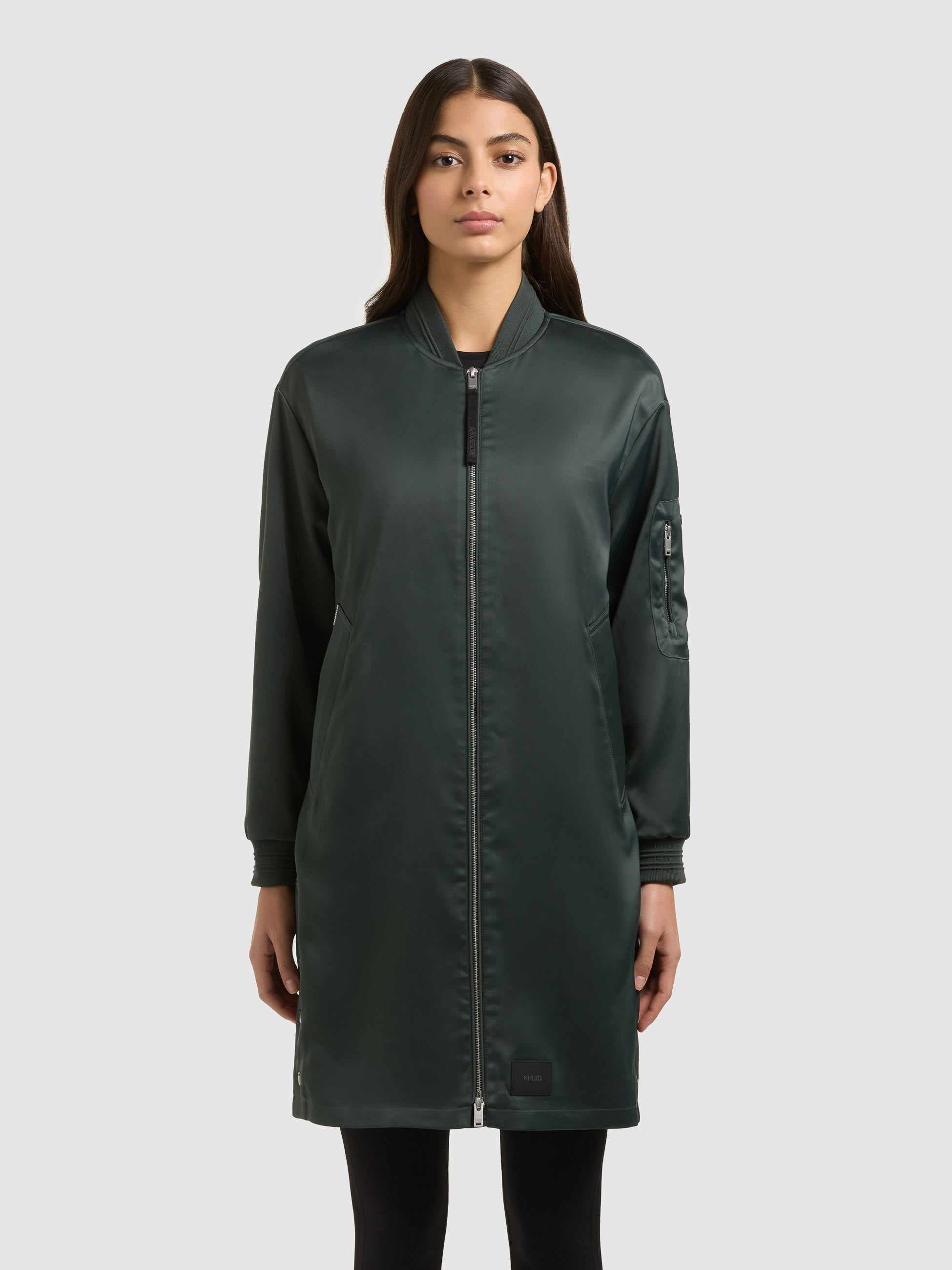 khujo-tindra-damen-blousonmantel-treetop-green image 4