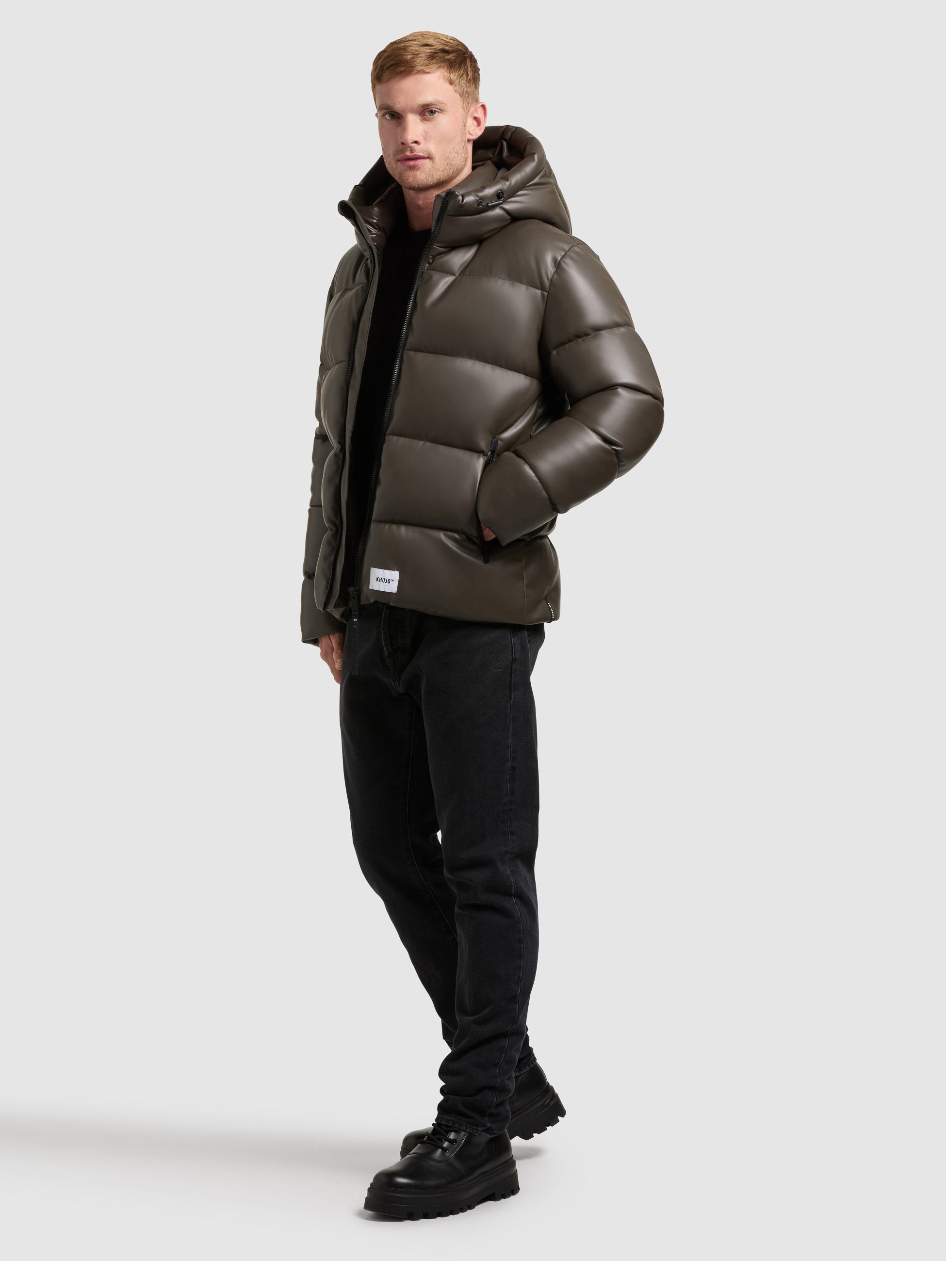 khujo-coen-damen-winterjacke-brown-steppjacke-in-lederoptik-wasserabweisend image 2
