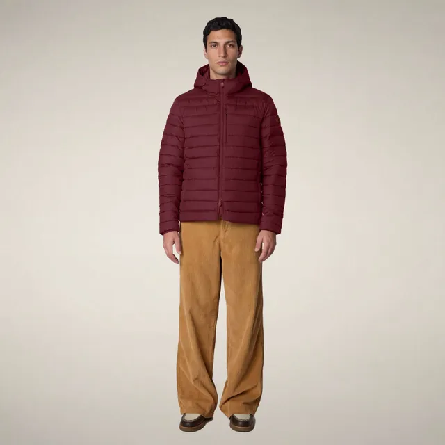save-the-duck-juncus-herren-puffer-bordeaux-winterjacke-mit-kapuze image 1