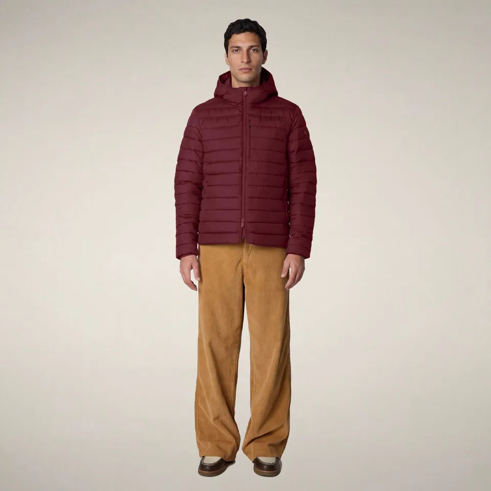 save-the-duck-juncus-herren-puffer-bordeaux-winterjacke-mit-kapuze image 1