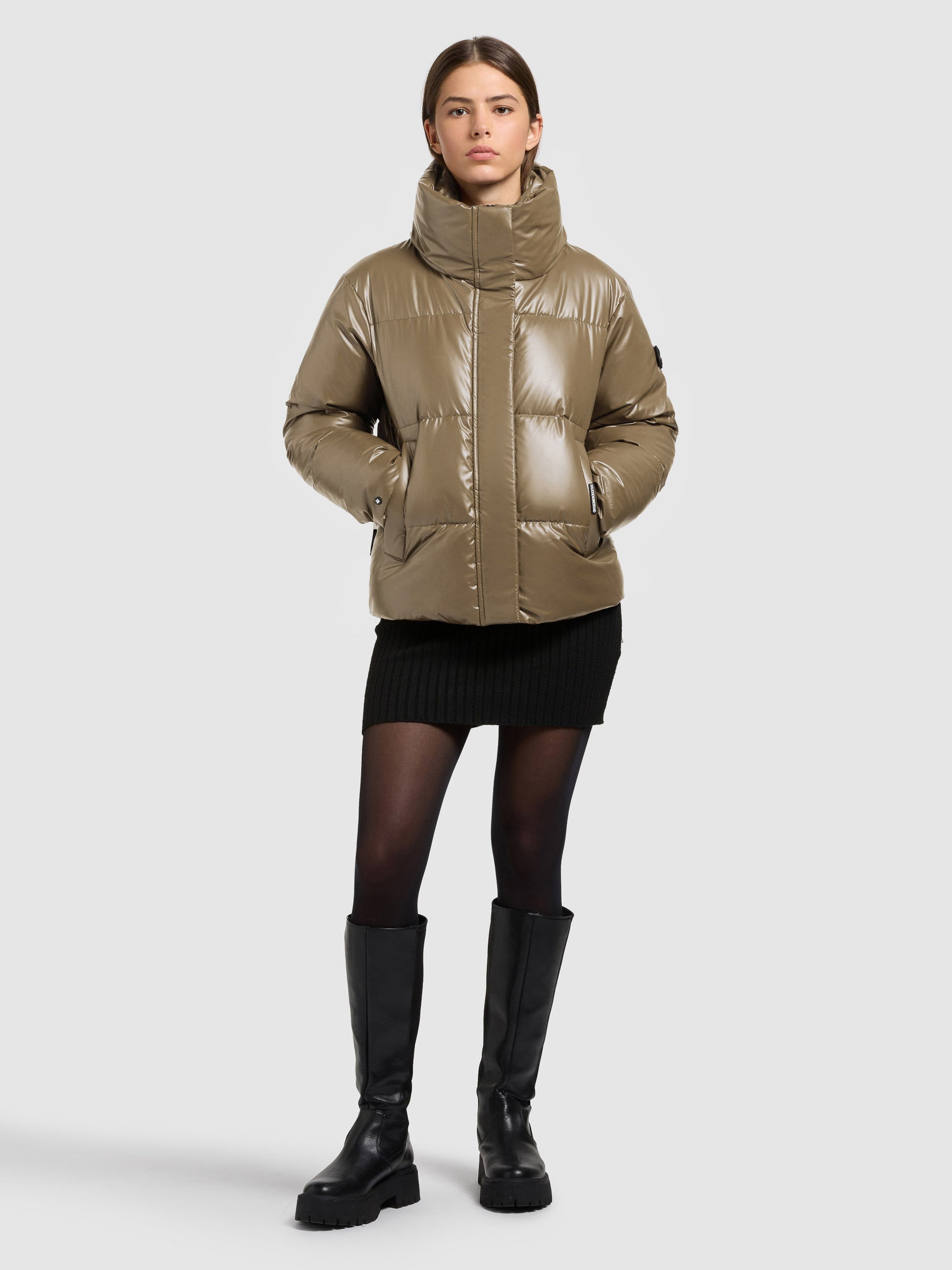 khujo-jacke-rinja2-shiny-cane-brown-h-ftlange-steppjacke-gl-nzend-loose-fit image 7