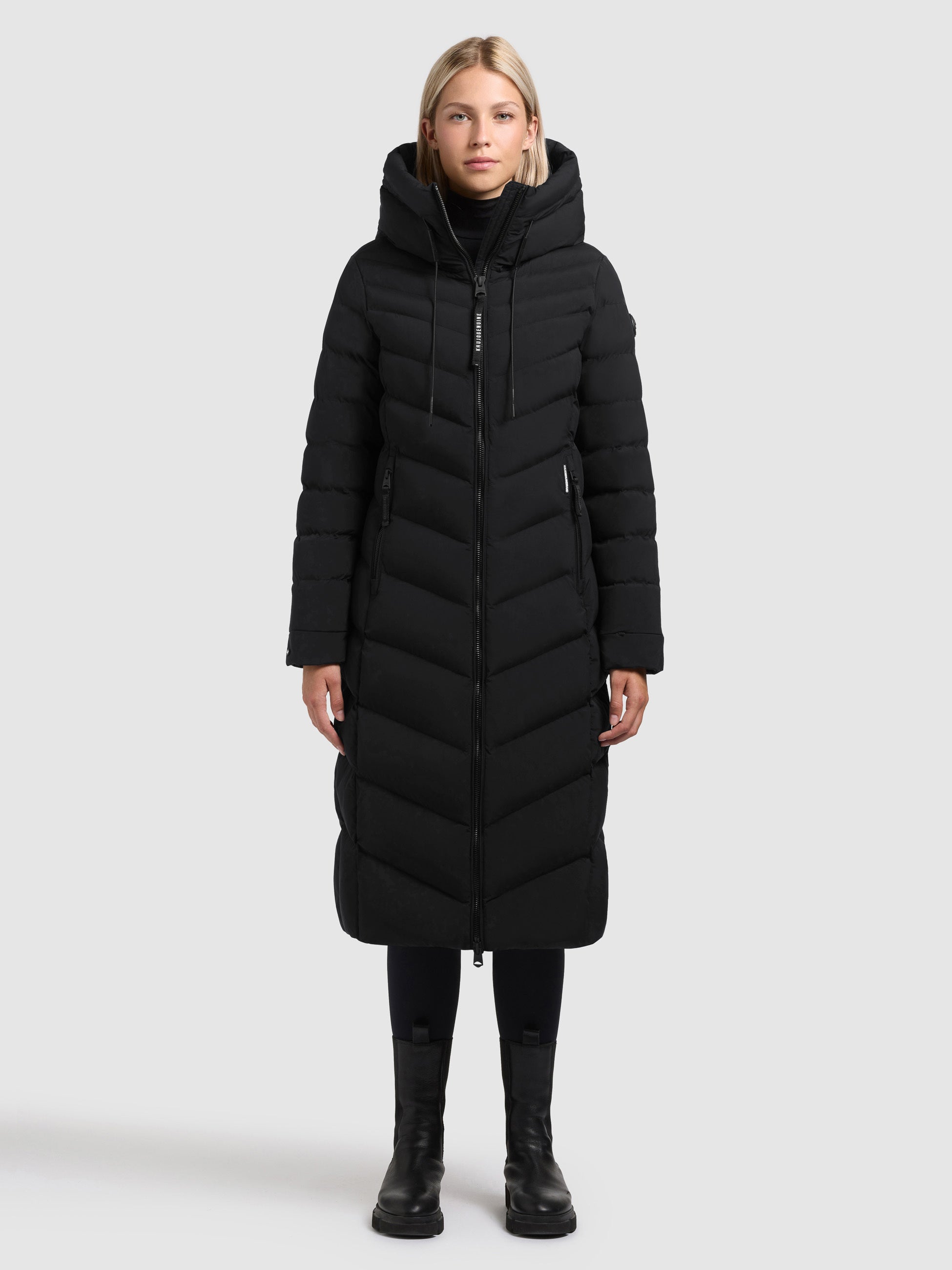 khujo-mantel-stoane2-steppmantel-black-damen-wadenlang image 1