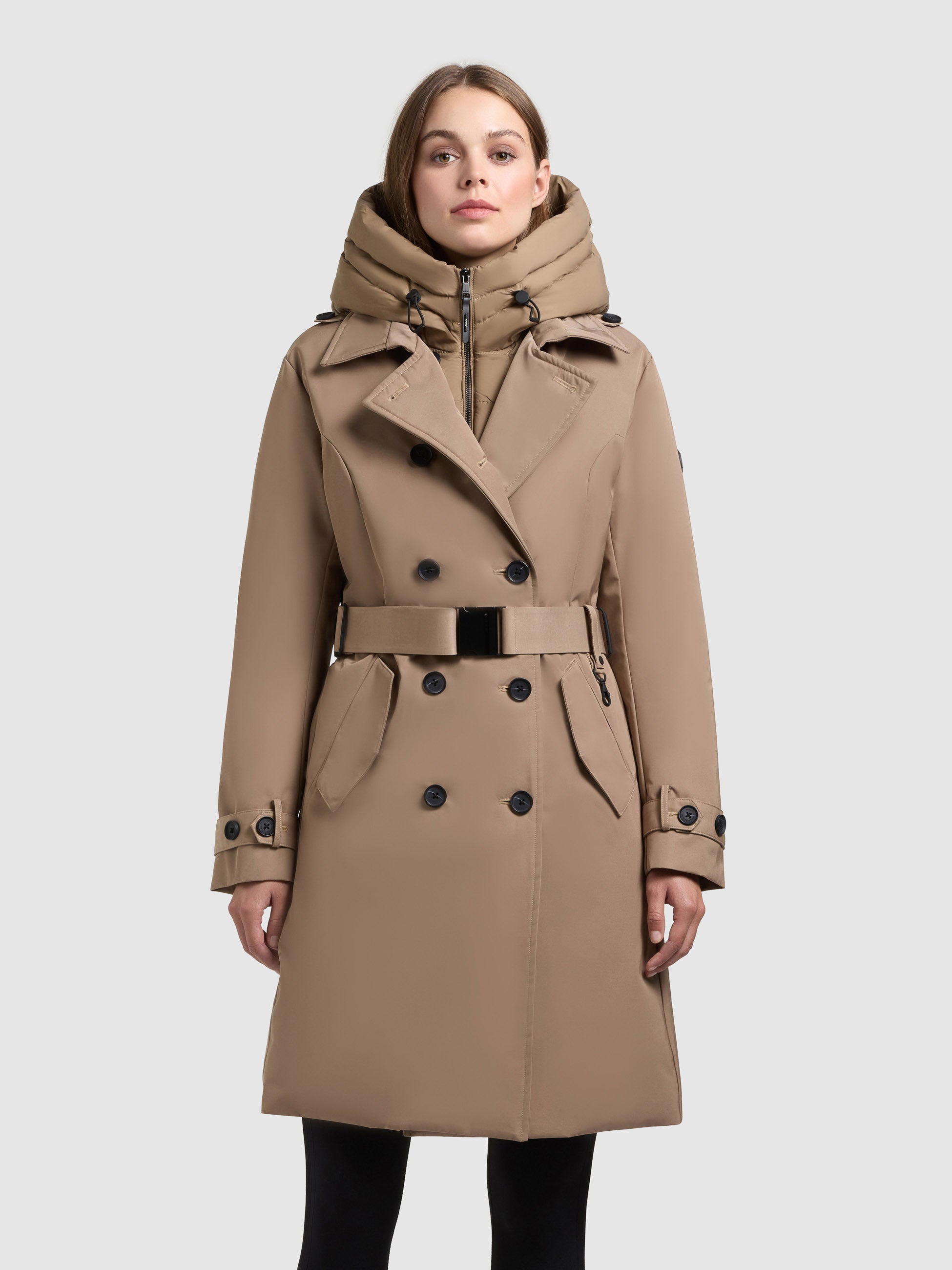 khujo-mantel-gora-cookie-beige-gef-tterter-trenchcoat-kurzmantel image 4