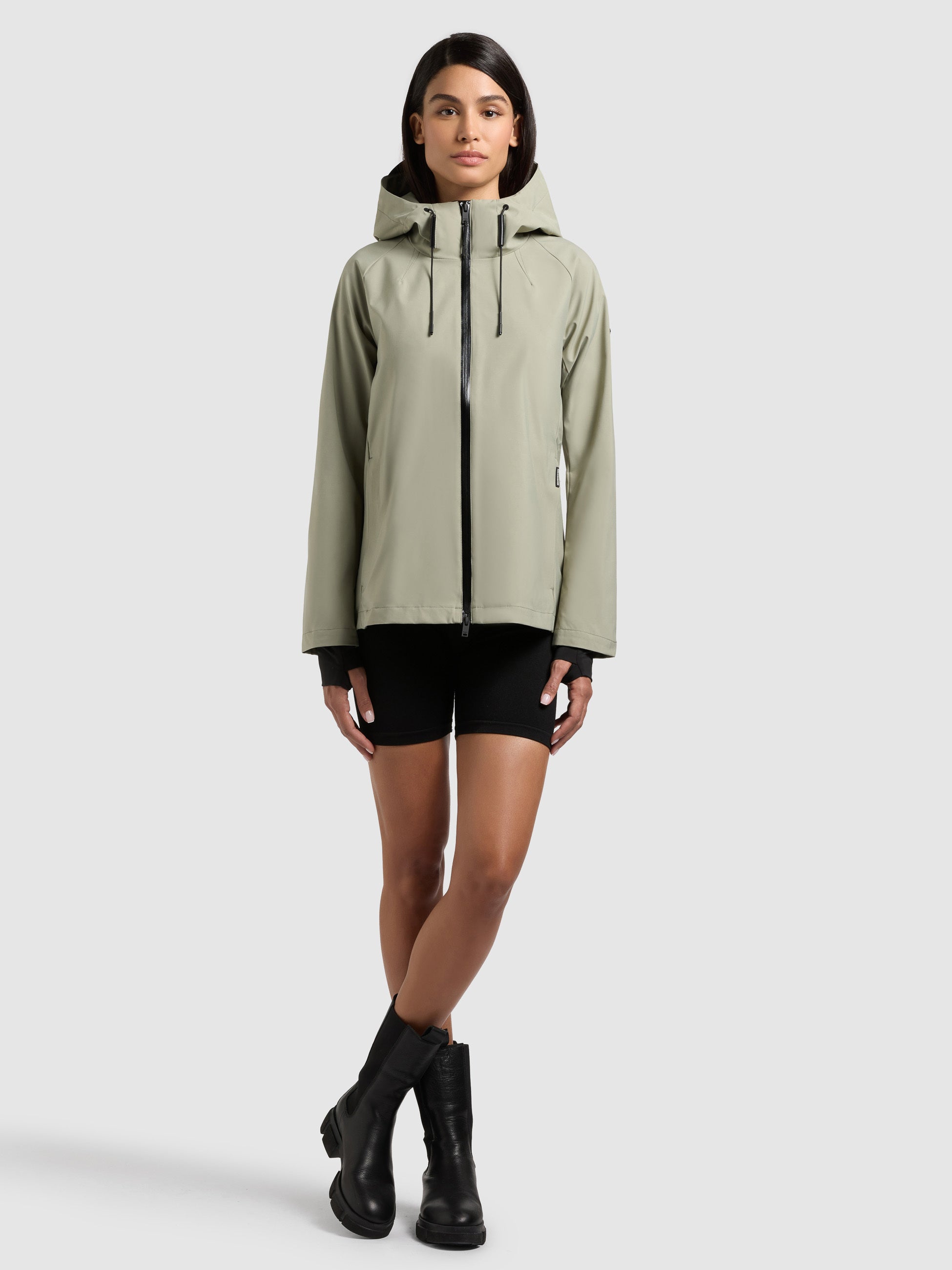 khujo-wrem-reet-green-damen-jacke-mit-kapuze-regenjacke-gr-n image 4