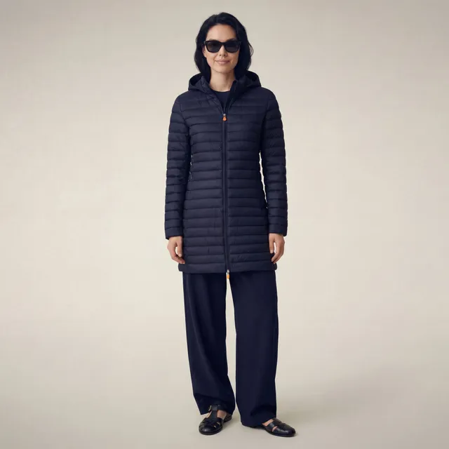 save-the-duck-bryanna-damen-daunenmantel-navy-slim-fit-wasserabweisend-mit-kapuz image 1