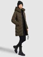 khujo-mantel-darka-khaki-damen-steppmantel-regular-fit image 2