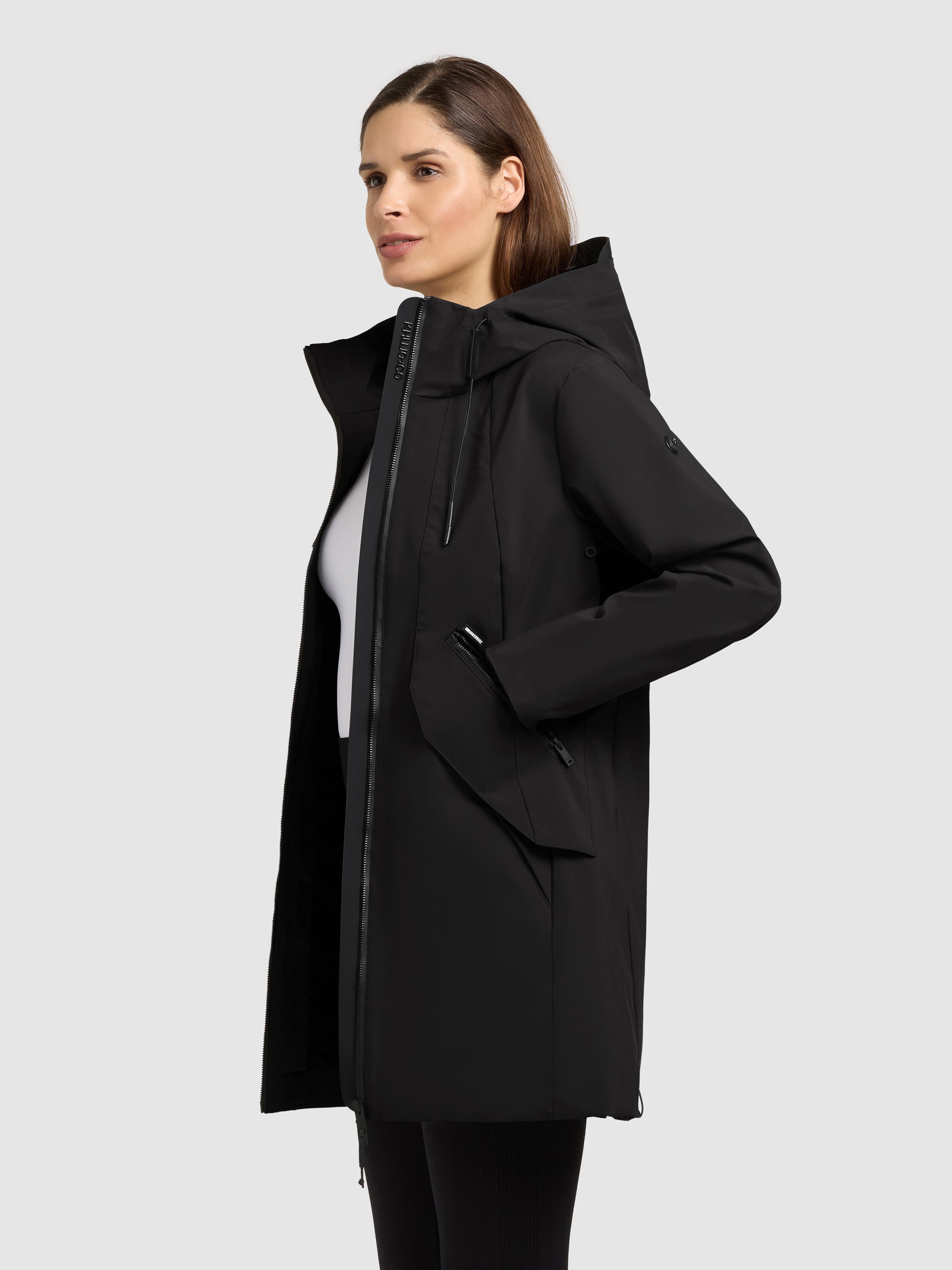 khujo-jacke-eiza-black-lange-damen-regenjacke-wasserabweisend-schwarz image 6