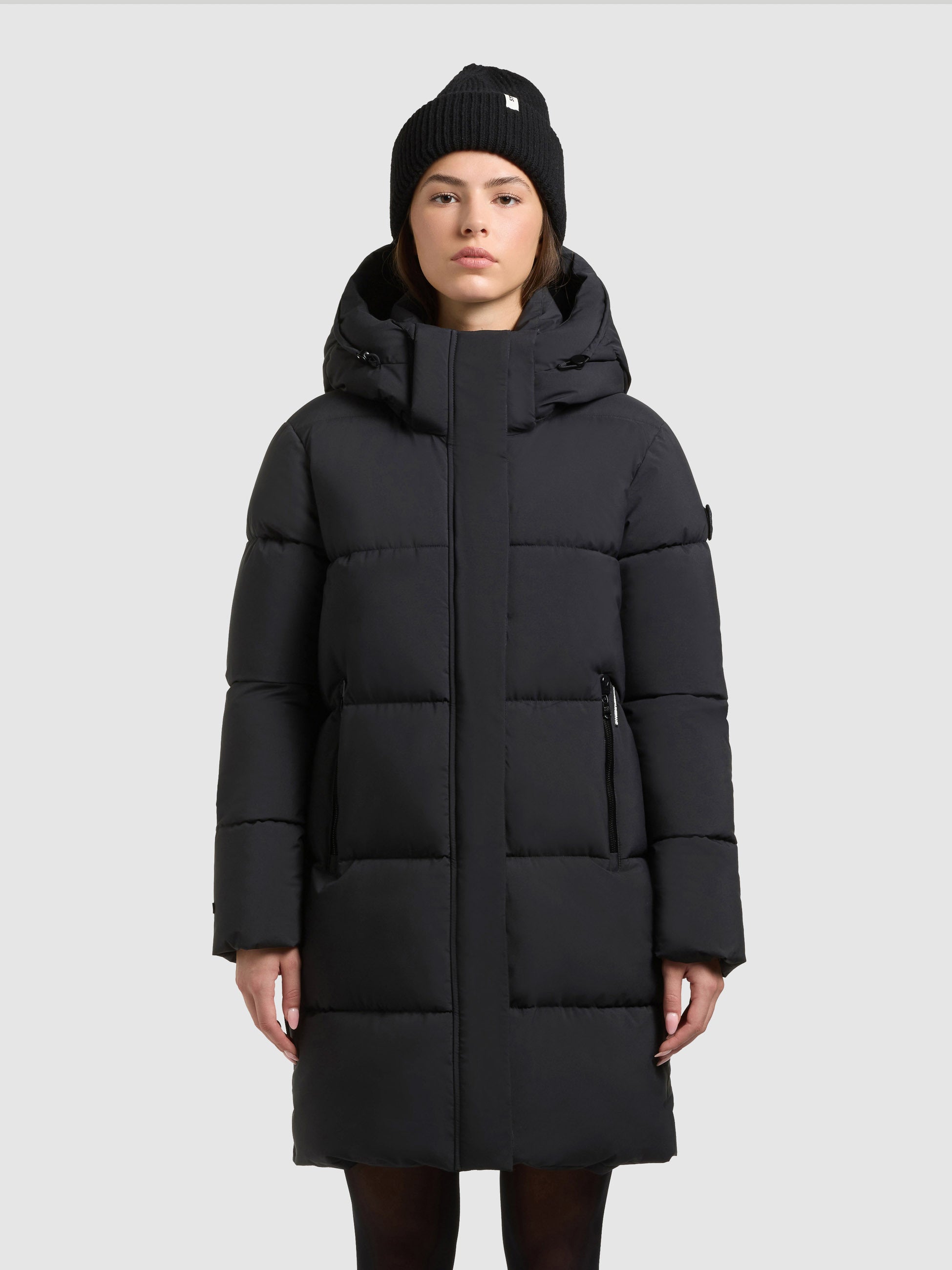 khujo-mantel-haya2-matt-obrage-grey-damen-steppmantel-loose-fit image 4