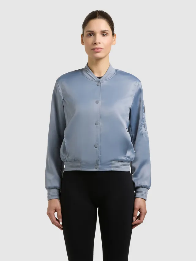 khujo-jacke-tami-misty-blue-damen-bomberjacke-aus-satin image 1
