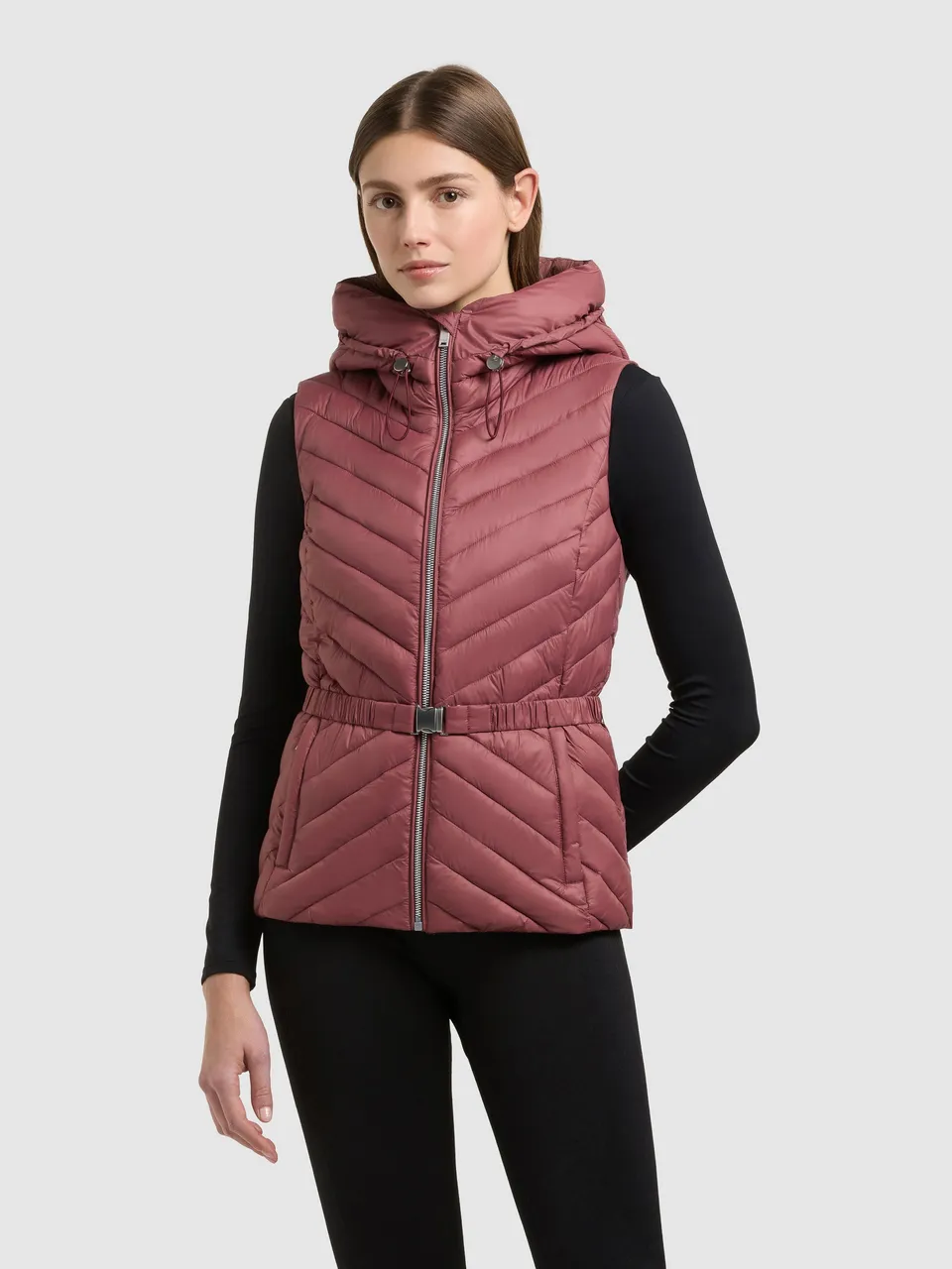 khujo-demie-damen-steppweste-fuchsia-slim-fit-mit-g-rtel image 1
