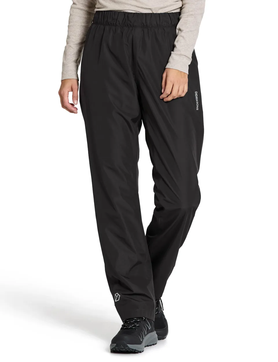 didriksons-nordic-pants-damen-regenhose-schwarz-wasserdicht image 1