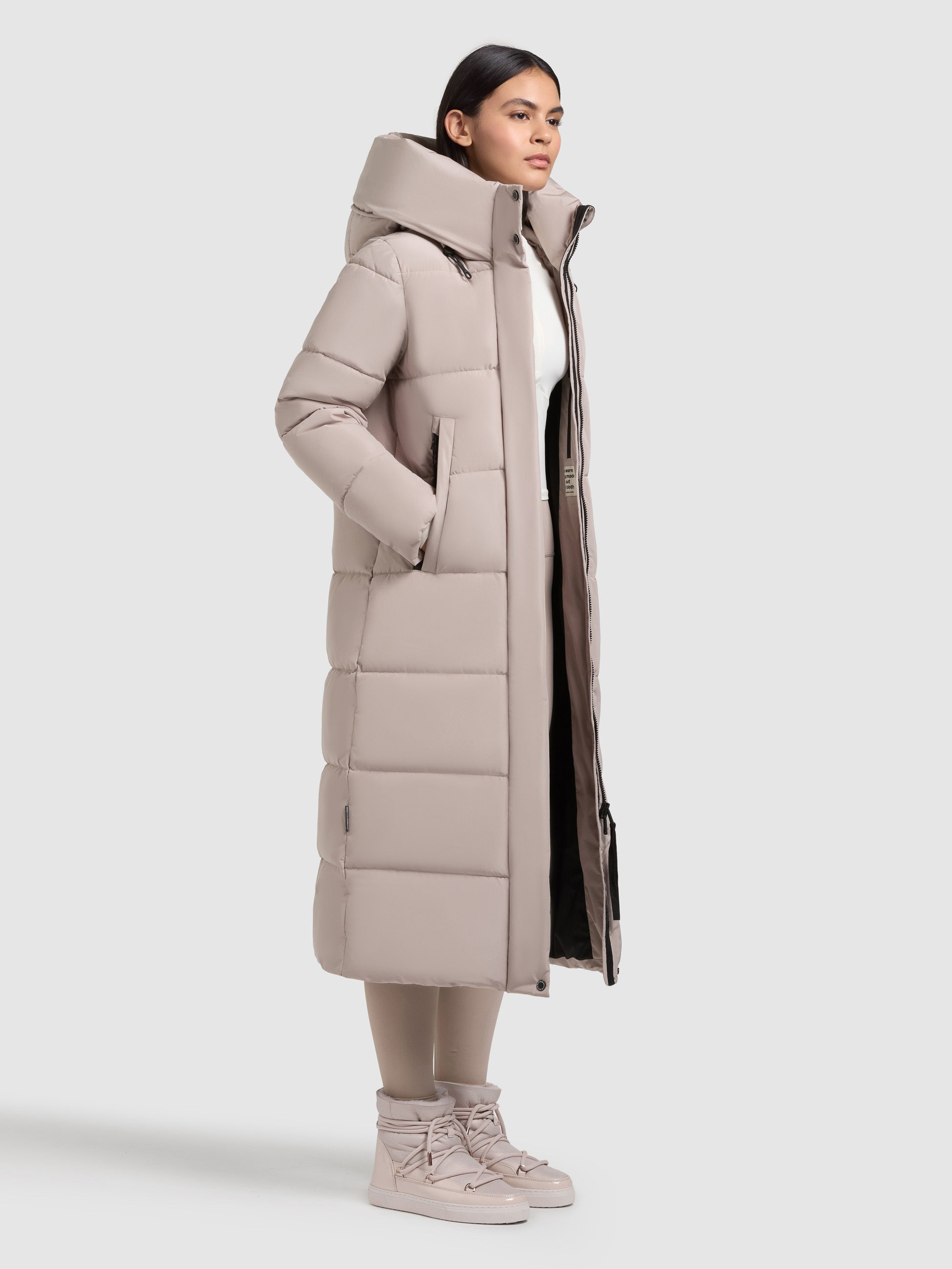 khujo-mantel-soulani5-matt-dusty-beige-wadenlanger-damen-wintermantel image 2
