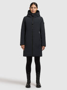khujo-mantel-yaak4-port-blue-kurzmantel-slim-fit-mit-kapuze-damen image 6