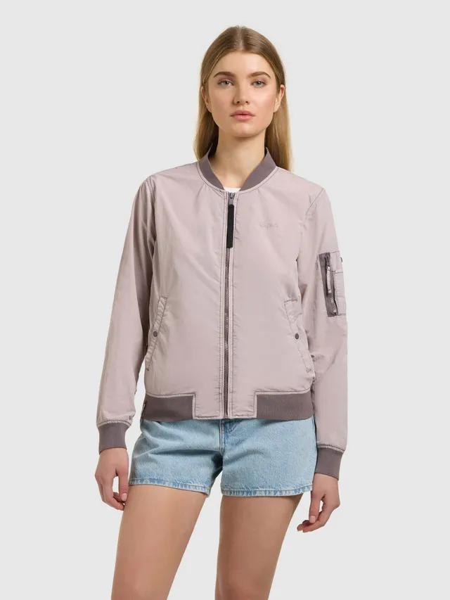 khujo-jacke-denz-damen-bomberjacke-blouson-raindrops-lilac image 1