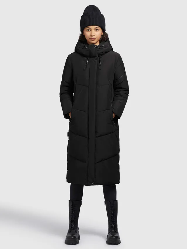 khujo-coat-sonje5-black-steppmantel-damen-wadenlang image 1