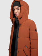 khujo-mantel-dairi-russet-brown-damen-steppmantel-knielang image 7