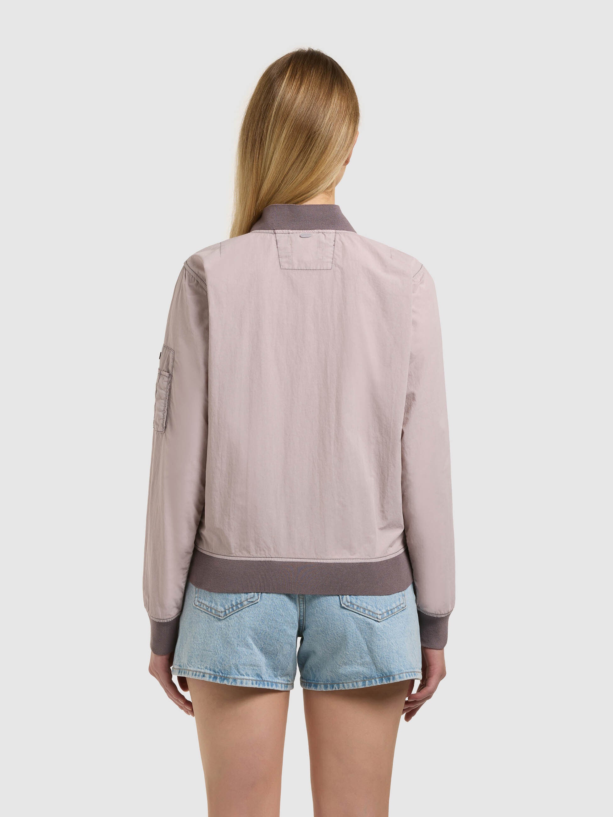 khujo-jacke-denz-damen-bomberjacke-blouson-raindrops-lilac image 3