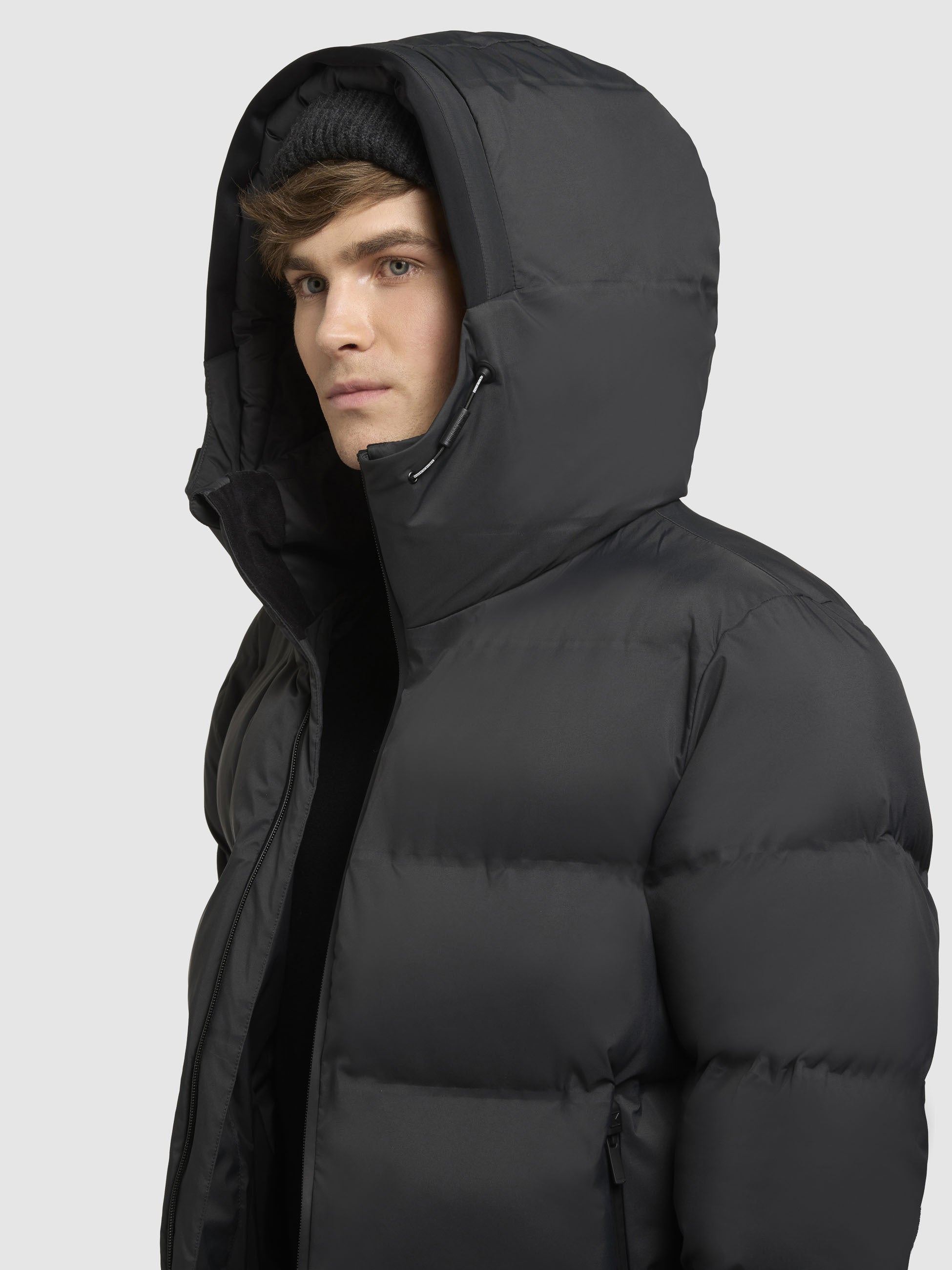 khujo-jacke-silas2-dunkelgrau-warm-wattierte-steppjacke-mit-kapuze image 7