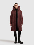 khujo-coat-jange2-matt-moscato-red-damen-wintermantel-knielang image 2