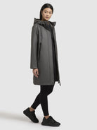 khujo-coat-liede-dark-gray-kurzmantel-regenjacke-mit-kapuze image 6