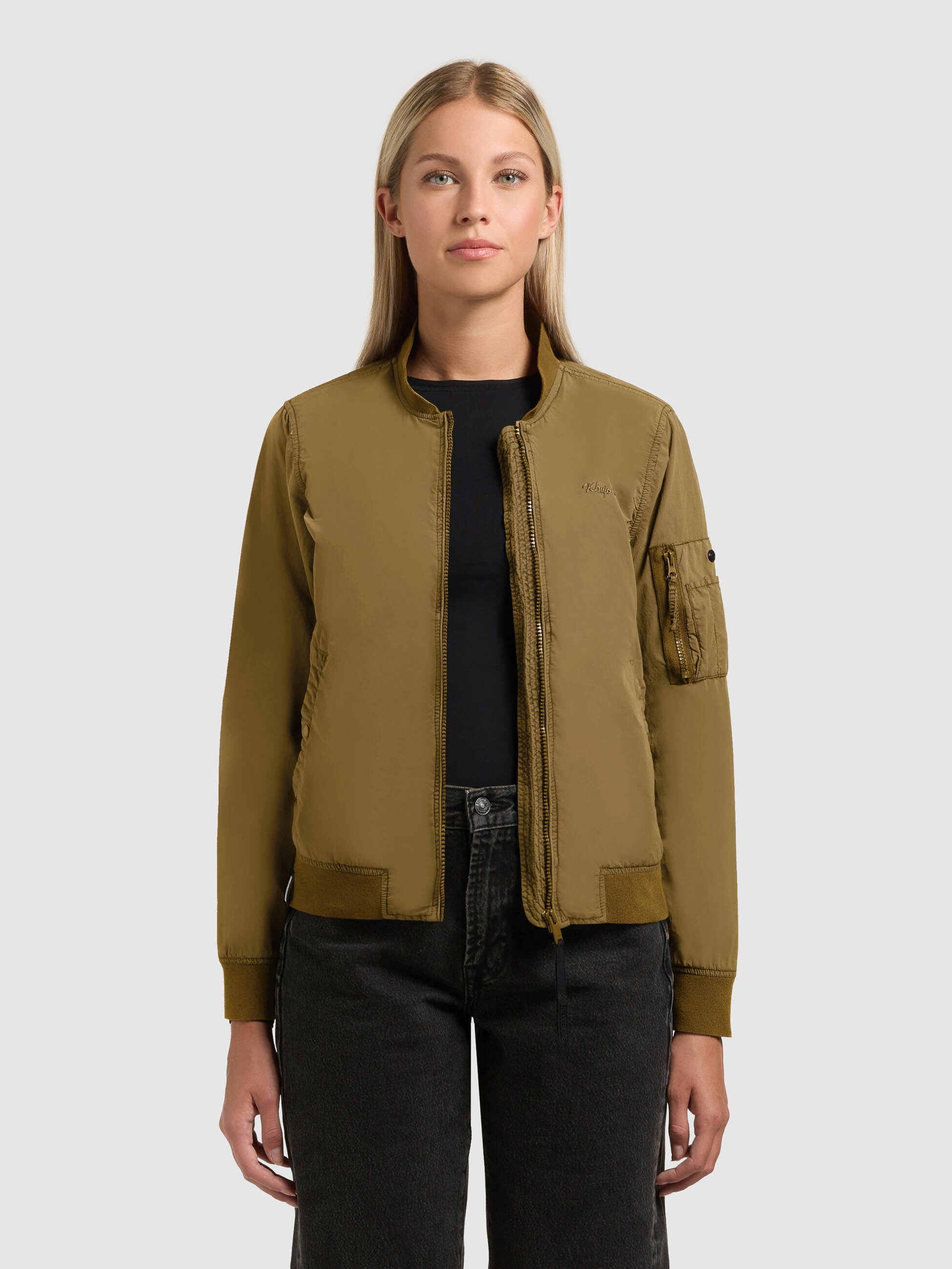 khujo-jacke-denz-canary-green-damen-bomberjacke-blouson image 1