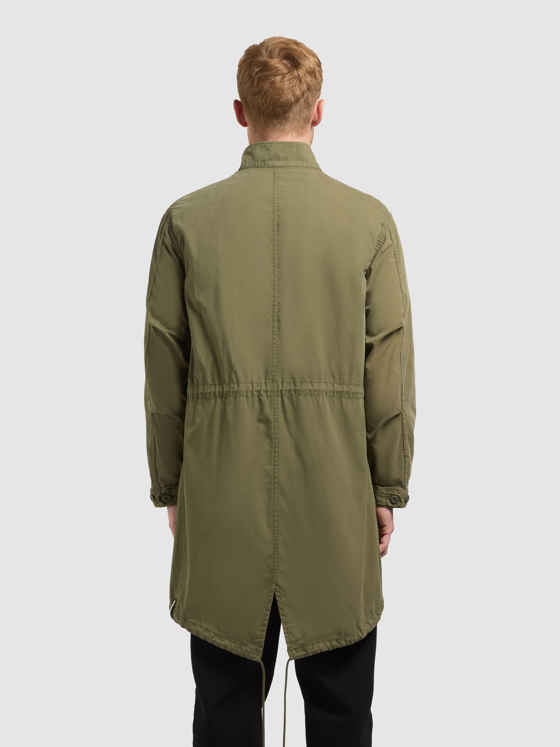 khujo-vito-mantel-olive-langer-sommerparka-herren-military image 3