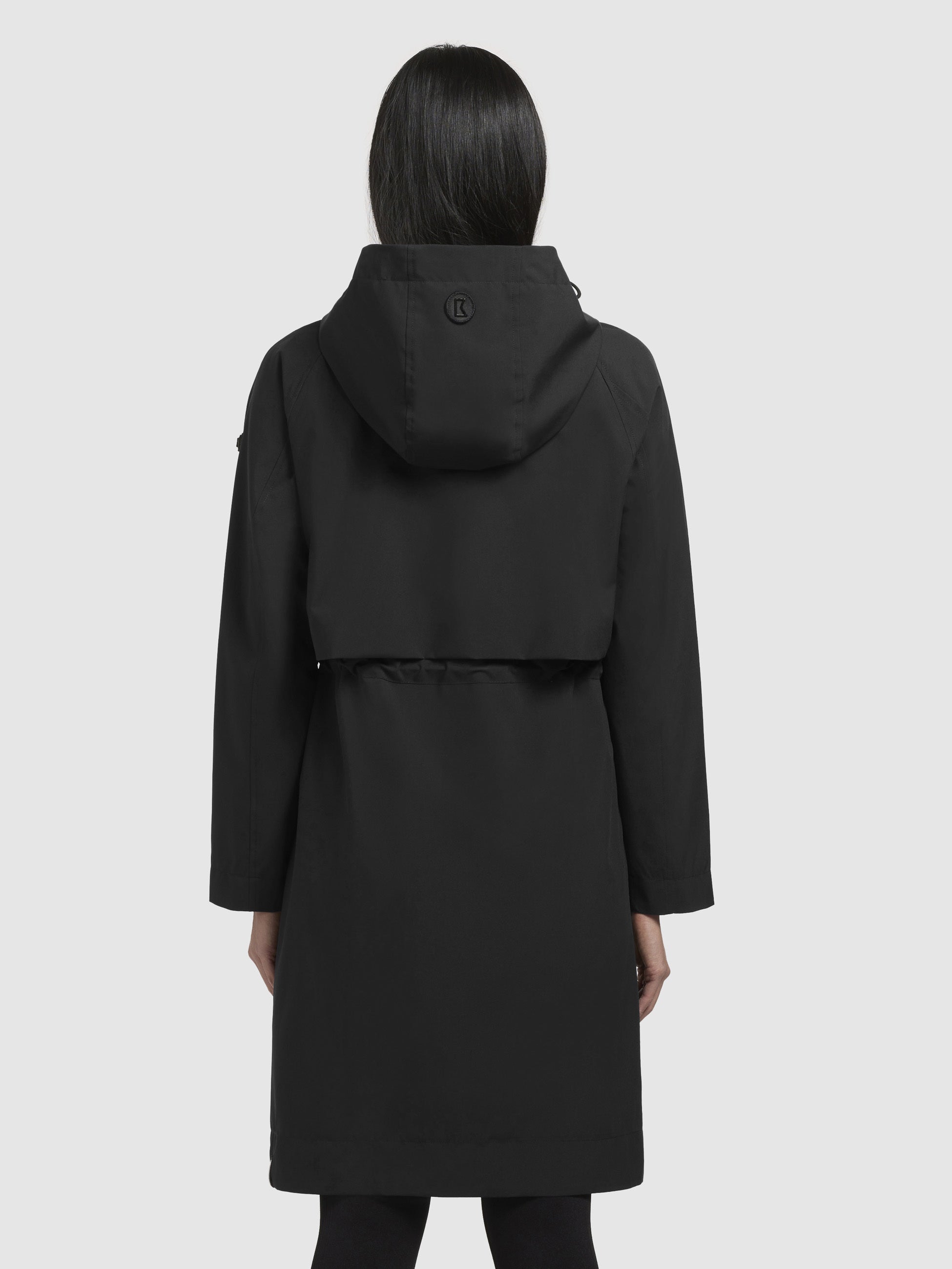 khujo-mantel-adura-schwarz-leichter-sommerparka-kurzmantel-damen-loose-fit image 3