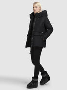 khujo-jacke-ora-schwarz-warme-winterjacke-damen-mit-kapuze image 2