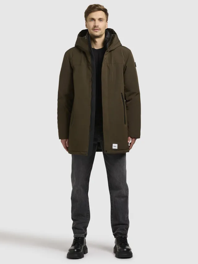 khujo-jacke-kann-dunkeloliv-wattierter-herren-parka image 1